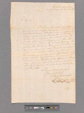 Letter from George Washington, headquarters Fredericksburg, to Major General William Alexander, Lord Stirling