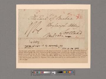 Envelope addressed by George Washington to Earl of Buchan