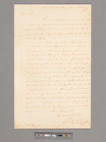 Letter from George Washington, headquarters Morristown, to Brigadier General Alexander McDougall