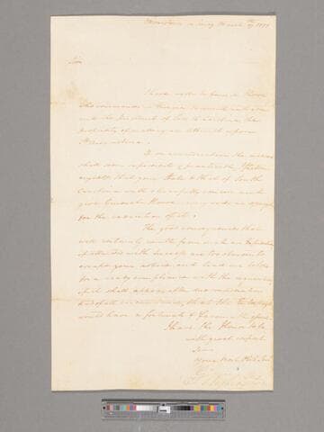 Letter from George Washington, Morristown, to Jonathan Bryan