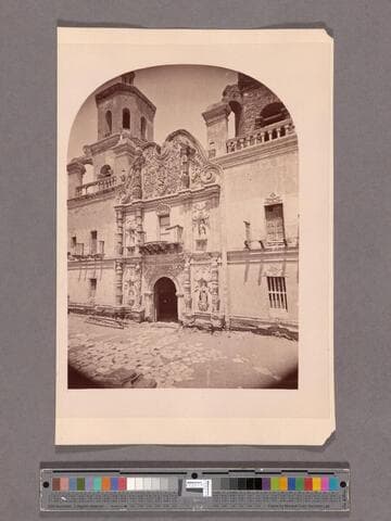 San Xavier del Bac Mission, Arizona. View of façade
