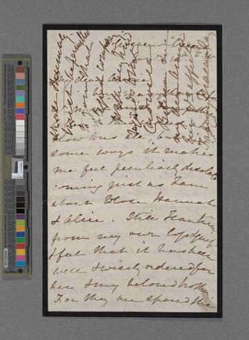Frances Macaulay. Letter to Annie (Parker) Cardwell, after Viscountess Cardwell