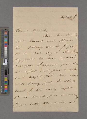 Margaret (Macaulay) Cropper. Letter to Hannah More (Macaulay) after Lady Trevelyan