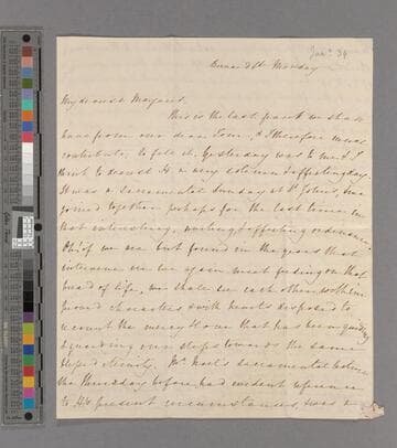 Frances Macaulay. Letter to Margaret (Macaulay) Cropper