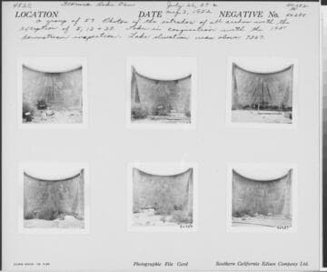 Big Creek, Florence Lake Dam - Photograph showing Intrados of Arch #26. Taken in conjunction with 1951 inspection
