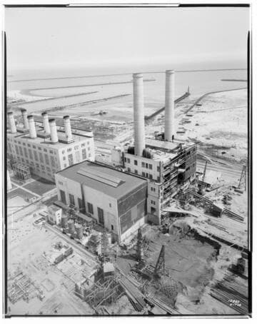 Long Beach Steam Station, Plant #3 - General view from top of take-off tower
