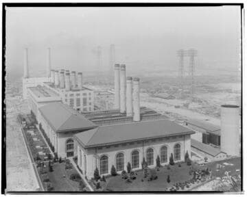 Long Beach Steam Station (misc.) - Plant #3 in background - From top of bridge
