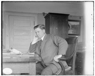 B.F. Pearson at his desk