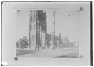 Joint Pole construction at the corner of 16th & Figueroa