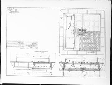 A drawing of the square vault cover