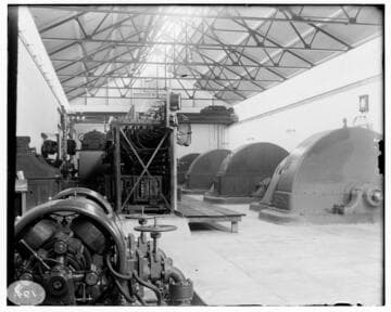 The interior of Santa Ana River #1 Hydro Plant