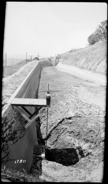Tule River Powerhouse - Rebuilding Flume Line - construction site