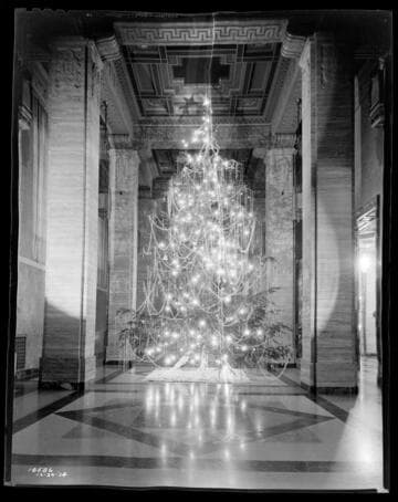 Christmas Tree in Lobby of Edison Building
