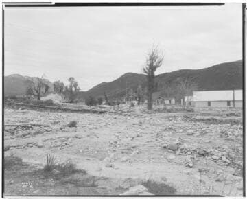 Mill Creek 1, 2&3 Powerhouse - Rubble around Mill Creek #1 after flood of March 1938