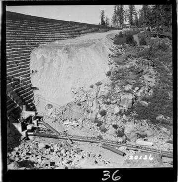 View of 42" pipe from west side of canyon