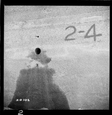 Upstream core drill hole Dam 2