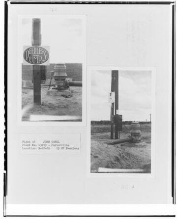 P4 - Pumping Plants - page 15 of Laws Book. two copy prints of Pumping Plant customer