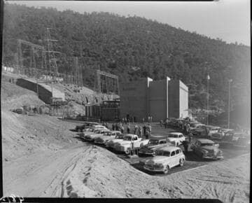View of Powerhouse #4 and switchrack during the dedication tour