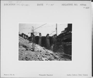 Big Creek, Florence Lake Dam - River Section, Florence Lake Dam - looking upstream