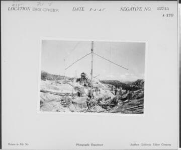 Big Creek, Florence Lake Dam - Construction of multiple-arch dam