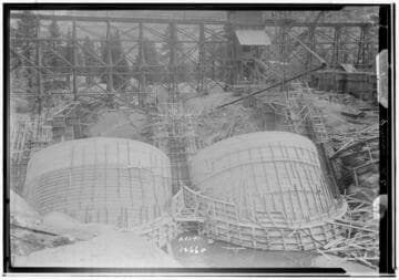 Big Creek, Florence Lake Dam - View showing details of shop-built, panel