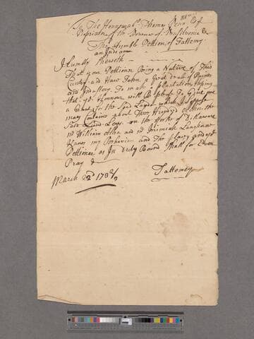 Tattemey letter to Thomas Penn