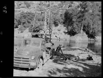 Big Creek - Mammoth Pool - Drilling for deep wells in damsite