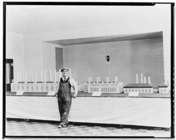 Scale Model showing the projected configuration of Long Beach Steam Plants 1