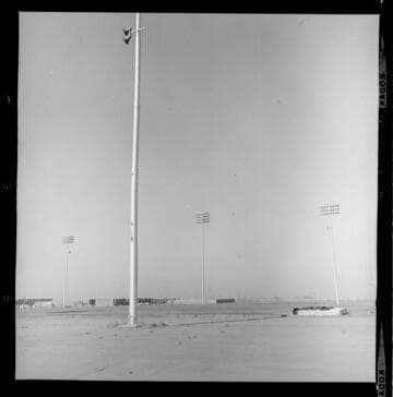 Field lighting installations for a high school football field