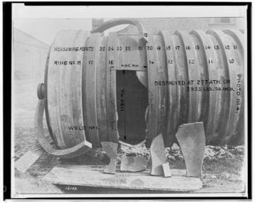 Copy of photo of broken pressure pipe