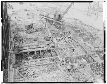 Long Beach Steam Station, Plant #3 - Looking down on Engine Room foundations