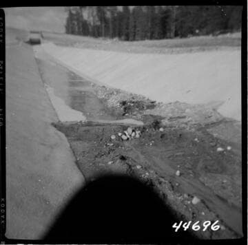 Big Creek, Vermilion Dam - Temporary weir in spillway