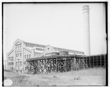 The West side of Los Angeles #3 Steam Plant while under construction
