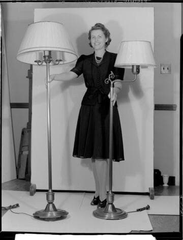 Louise Koffel and floor lamps