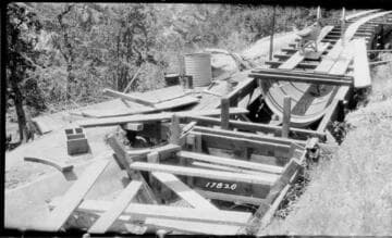 Tule River Powerhouse - Rebuilding Flume Line