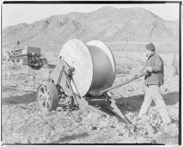 Boulder-Chino Transmission Line - unreeling cable