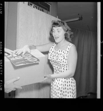 Model posing for shots for "Live Better Electrically" campaign