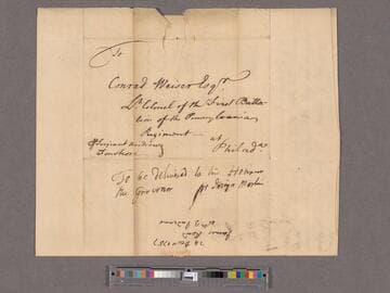 James Read letter, Reading, to Conrad Weiser