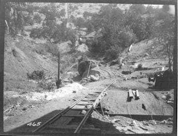 The tramway during the construction of Tule Plant