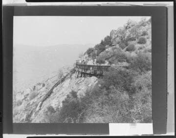 The forebay and spillway at Kaweah #1 Hydro Plant