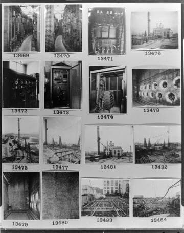 Multiple-image copy film negs - with shots of Long Beach Steam Station