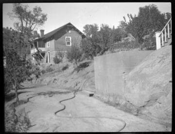 Cabins in oak woodland