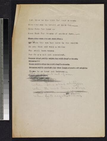 Untitled poem beginning Let this be the time for your sorrow