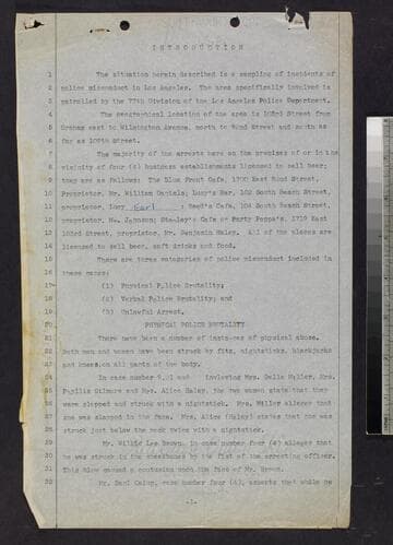 Manuscript : LAPD and police brutality