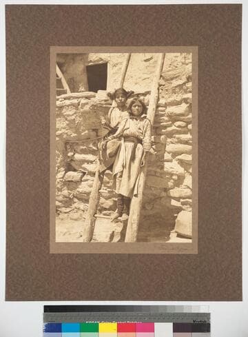 Mesevalli and Quinn Chawa, young girls of the Hopi village of Walpi, Arizona
