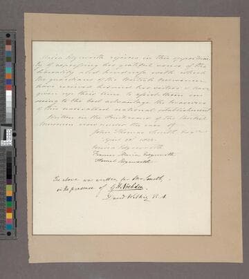Edgeworth, Maria. Letter to the officials of the British Museum