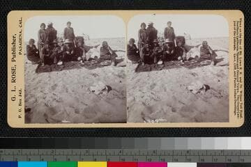 A group of Navajo Indians in the desert