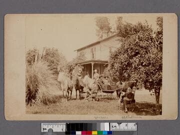 Halsted family members at the family home, Alhambra