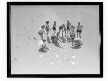 People playing surf lotto at Santa Monica Pier