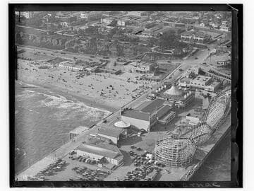 Aerial detail of Santa Monica Pier